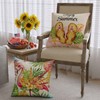 ZAEW Flamingo Flip Flops Summer Pillow Covers Throw Pillow Cases