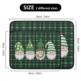 Saint Patrick's Day Dish Drying Mat 18x24 Inch,Four DwarfsAbsorbent Drainer Rack Mats Absorbent Fast Dry Dish Pad Protector Kitchen Counter Accessories