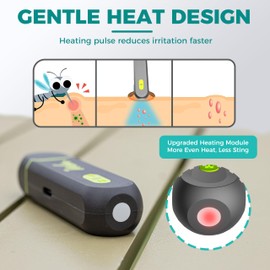 Vibis Insect Bite and Sting Relief, Electronic Bug Bite Itch Relief for Mosquito Bites, Fast Symptom Relief from Itching and Swelling, Chemical-Free Insect Bite Healer with Screwdriver