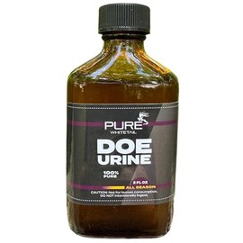 Pure Whitetail Doe Urine – Fresh Mock Scrape Scent – Natural Deer Scent – Non Estrous Doe Pee – Mock Scrape Dripper Refill – Compatible with Hemp Ropes – Amber Glass Bottle – 2 oz