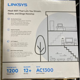 LINKSYS AC1300 MAX STREAM STREAMING GAMING & EXTENDING WIFI 12+ DEVICES