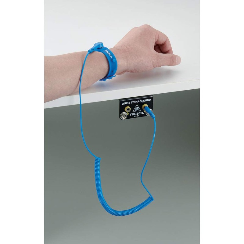 TRUSCO CRWS-B Wrist Strap for Clean Rooms, Cord Effective Length