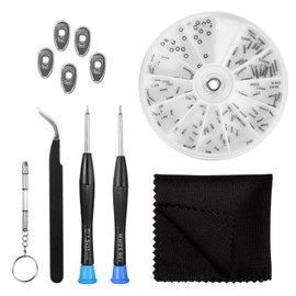 Eye Glass Repairing Kit Eyeglass Screws Nuts Anti Slip Nose Pads Nuts Tweezers Screwdrivers, Sunglasses Screws Eye Glass Repair Watch Screw for Glasses Repairs Kits for Sunglass Jewelry Fixing