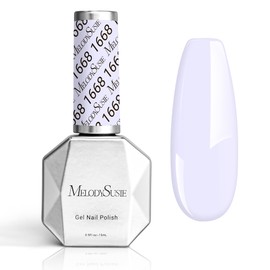 MelodySusie Thick White Gel Nail Polish,0.5fl oz Soak Off UV LED Purple White Gel Polish Gift for Women Nail Art Manicure Salon DIY Nail Design Decoration at Home-1668