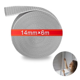 NICEIN Grey Roller Shutter Strap Set, Accessories for Roller Shutters, Belt Winder, Durable and Tear-Resistant Roller Shutter Strap, Strap for Blinds, Easy Interchangeable Roller Shutter Tape (14 mm x