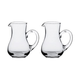 Mozacona 2pcs Glass Creamer Pitcher Sauce Serving Pitcher Milk Creamer Jug,100ml
