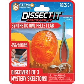 Discover-It Dissection Kit for Kids, Owl Pellet Science Lab Kit to Learn About Animals, Science Toys for Kids Ages 5 and Above