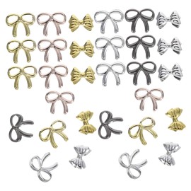 minkissy 1 Box Butterfly Nail Charms Metallic Butterfly Nail Decorations Unique Beads Enhance Feminine Appeal with Durable Design