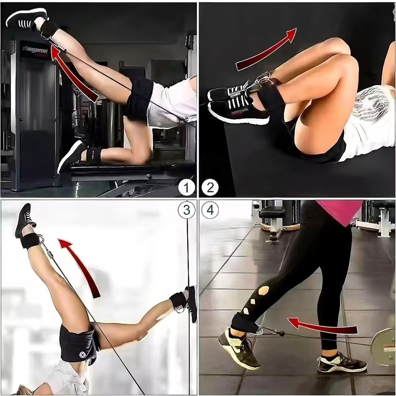 Ankle Strap for Cable Machine - Heavy Duty Adjustable Ankle