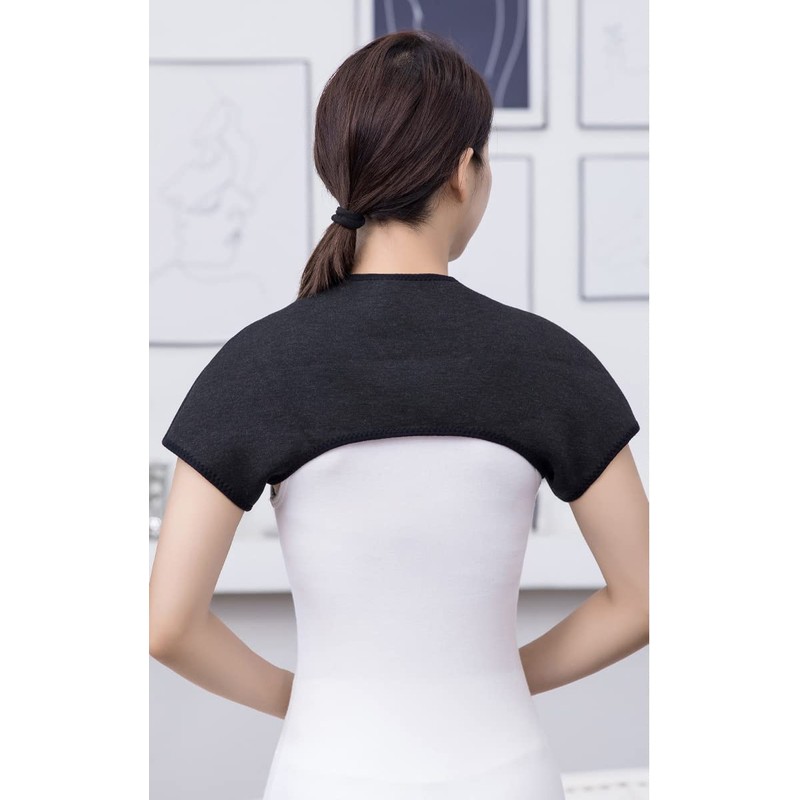 Winter Thermal Fleece Lining Shoulder Warmer Elderly Men Women Wearable
