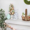 AuldHome Design Easter Reading Rabbit Figurine w/Baby Rabbit; Farmhouse White