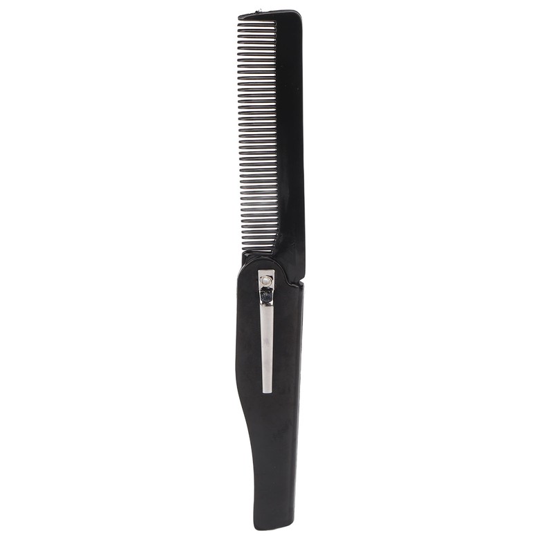 10Pcs Folding Comb Black Fine Teeth Durable Plastic Pocket Size
