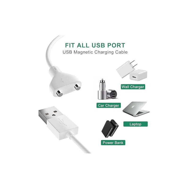 Tomatosd Magnetic USB DC Charger Cable Replacement Charging Cord-(10MM/0.39Inch)