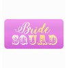 35 x Bright Pink Bride Squad Labels with Shiny Gold