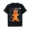 Christmas Gingerbread Man with Cute Cat Costume T-Shirt