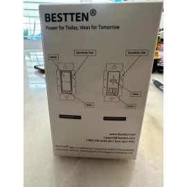 BESTTEN Dimmer Wall Light Switch Single Pole or 3-Way White