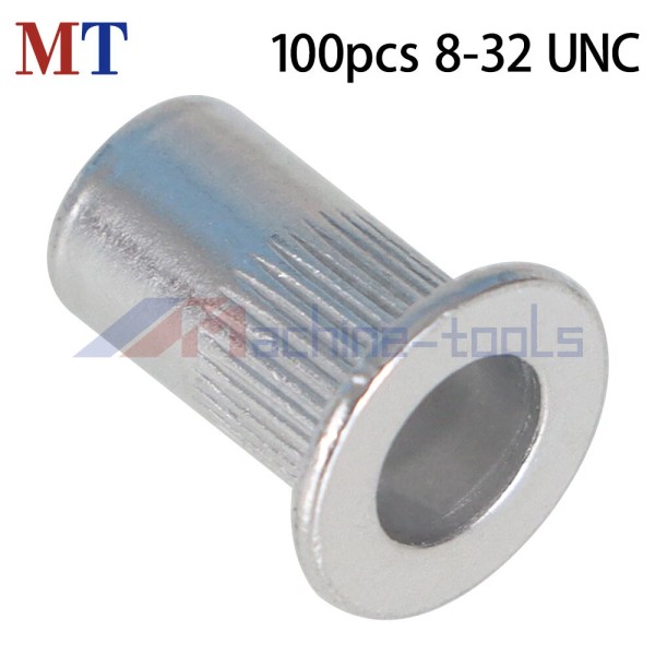 machine-tools 100 Pack High Quality 8-32 NUC Aluminum Flange Nutserts