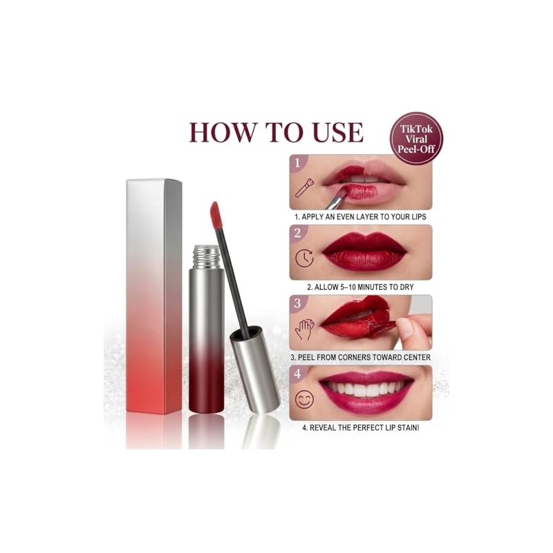 Combo de tinte labial y delineador de labios, tinte labial