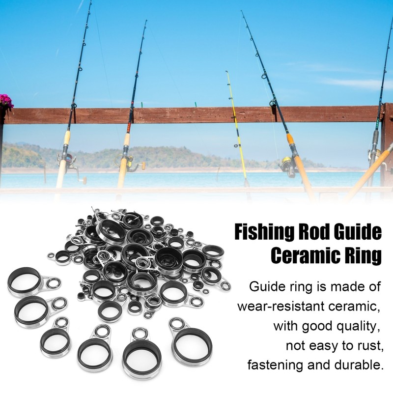 Telescopic Surf Casting Rod Guides Tip Tops Repair Kit Fishing
