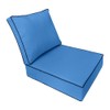 Prolinemax |Cover ONLY|Outdoor Contrast Piped Trim Medium Deep Seat Back