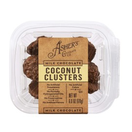 Asher's Chocolates, Gourmet Chocolate Covered Clusters, Small Batches of Kosher Chocolate, Family Owned Since 1892 (Milk Chocolate, Coconut Clusters)