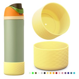 yoelike 2 PCS Silicone Water Bottle Boot for Owala, Anti-Slip Protective Sleeve for FreeSip/Twist/Flip, Watter Bottle Accessories, Bottom Bumper Cover, Dishwasher Safe, BPA Free (Wave)