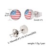 Stainless Steel American Flag Earrings Studs, United States