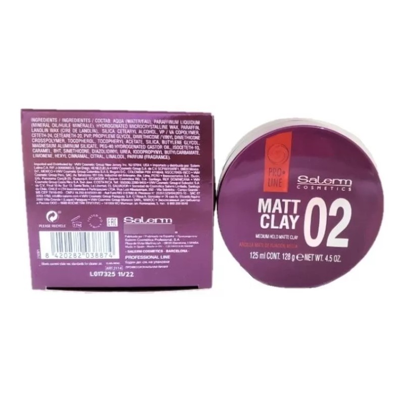 Salerm Cosmetics Cera Para Cabello Efecto Mate Salerm Matt Clay