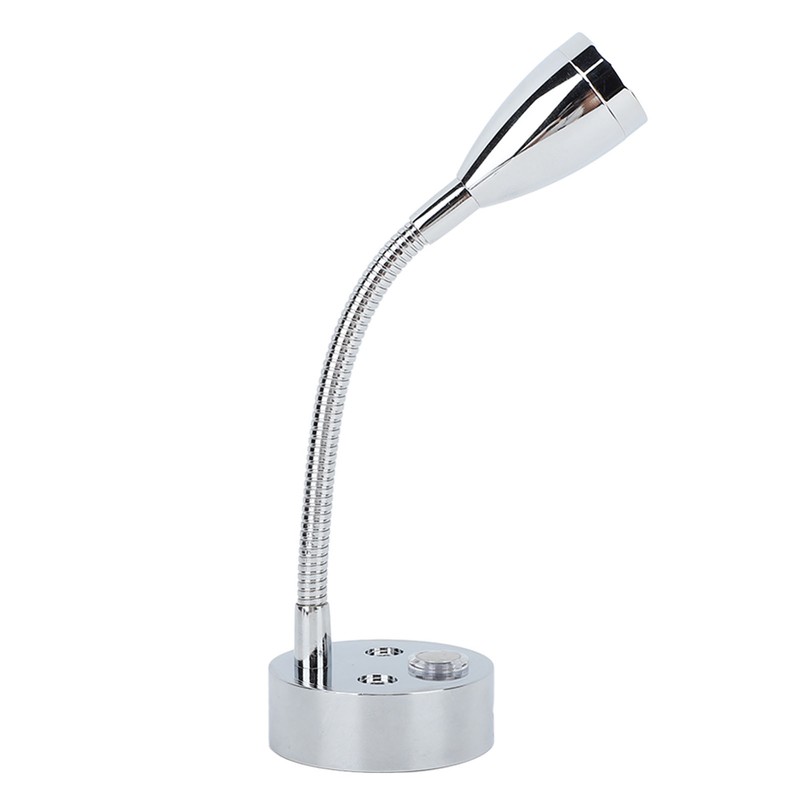 DC12‑24V LED RV Bedside Lamp High Brightness Aluminium Alloy Gooseneck