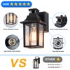 TITOSICHY Porch Lights with GFCI Outlet,Dusk to Dawn Motion Sensor