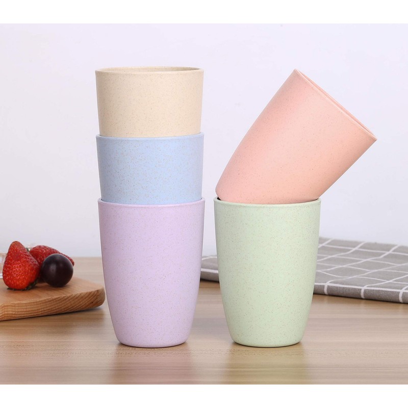 LuckyZone Wheat Straw Reusable Cup (12 oz) - Unbreakable Drinking