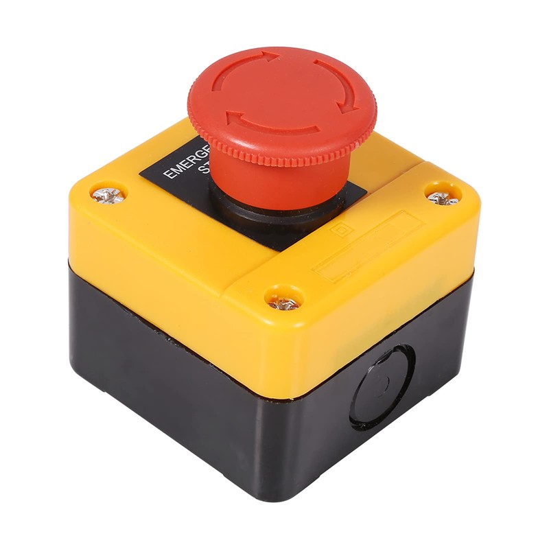 Hztyyier Push Button Station, AC660V 10A Plastic Shell Red Sign