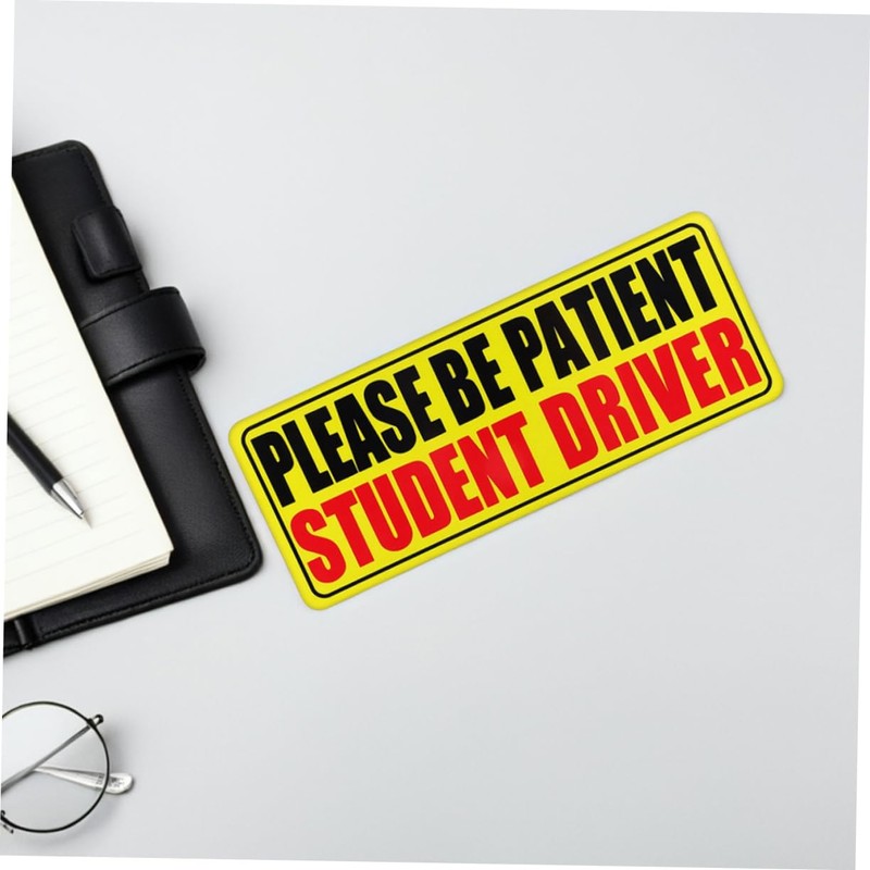 GRIRIW Magnetic Student Drivers Sign 10 Pcs Car Magnets Reflective