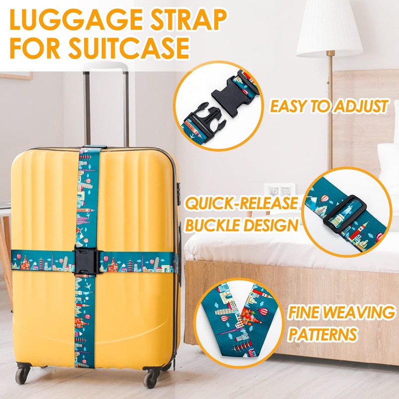 Adjustable Travel Luggage Strap Suitcase Belt Travel Bag Accessories 1.96