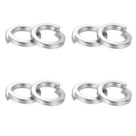 PATIKIL 100 Pcs Split Lock Washer, M4 Spring Lock Washer 304 Stainless Steel Lock Washers Assortment Kit for Screws Bolts, Silver