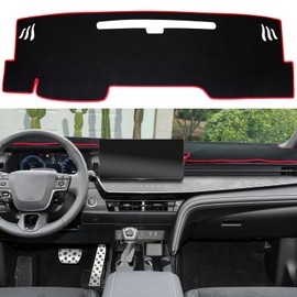 CIMOF Dash Cover Mat for Toyota Camry Accessories 2025 2026, Dashboard Mat, Center Console Cover Sunshield Protector Mat, Dashboard Decorative Interior, UV Rays Protector Mat (Red Trim)