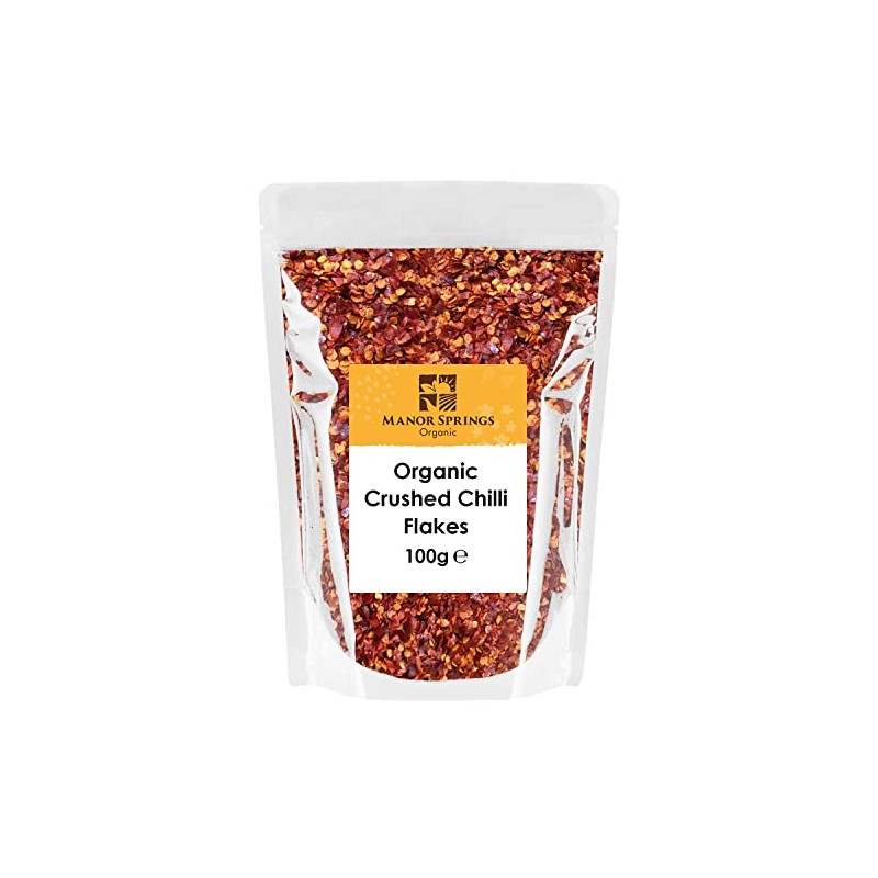 Organic Crushed Chilli Flakes 100g by Manor Springs Organic