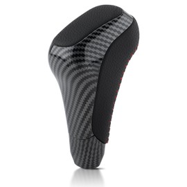 CARBBIA Shift Knob Carbon Fiber Leather Automatic Gear Shift Knob Compatible with Toyota 4Runner 2012-2022 Compatible with Tundra 2014-2021 PTR57-34141 PTR5734141 PTR57-34141-02 PTR573414102