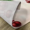 ABAKUHAUS Christmas Place Mats, Red Ball Ribbons, Washable Fabric Dining