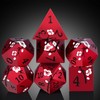 DNDND Matt Red DND Metal Dice, DNDND 7 PCS Heavy