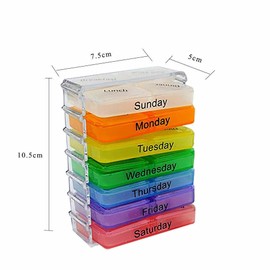 2x Daily Pill Box Pill Organizer Monthly Pill Case 7 Day 28 Grids