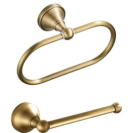 Soporte de papel higiénico dorado de latón, anillo de toalla de mano antiguo, soporte retro para toallas de mano, rollo de pañuelo, soporte de papel para toallas de papel, montaje en la pared, clásico