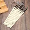 10pcs Nylon Hair Gouache Artist Paint Brush Portable Oil Painting