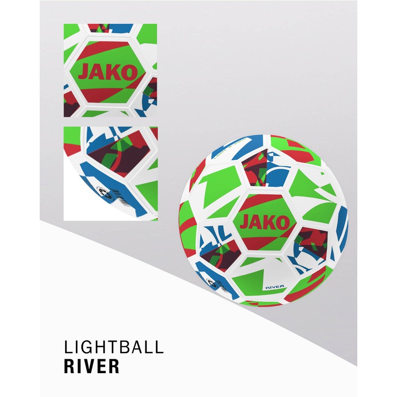 JAKO Lightball River, White/Neon Green/Red, 3 (290 g)