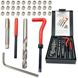 ANPTGHT M6x1.0 Thread Repair Kit, Helicoil Thread Inserts Taps Kit with HSS Drill Bits Compatible Hand Tool Set for Damaged Thread ＆ Auto Repairing(Metric)