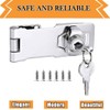 ZiYuya Keyed Hasp Lock Hasp, Padlock Shed Door Lock Hasp