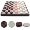 TOYANDONA Draughts Board Games Wooden Draught Magnetic Checkers Board Game