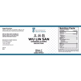 Bio Essence Health Sicecce 2044C Wu Lin San/Gardenia & Poria Decoction 100 Caps (2 Bottles)