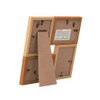Nakabayashi F-TMS-111-4-BR Two-Tone Resin Photo Frame, 4 Sides, Brown