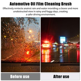 Vodolo Automotive Oil Film Cleaning Brush,2 PCS Reusable Rain and Fog Proof Automatic Car Glass Cleaning Board Brushes for Windshield,One-Piece Automobile Auto Oil Film Cleaning Brush for Car Windows
